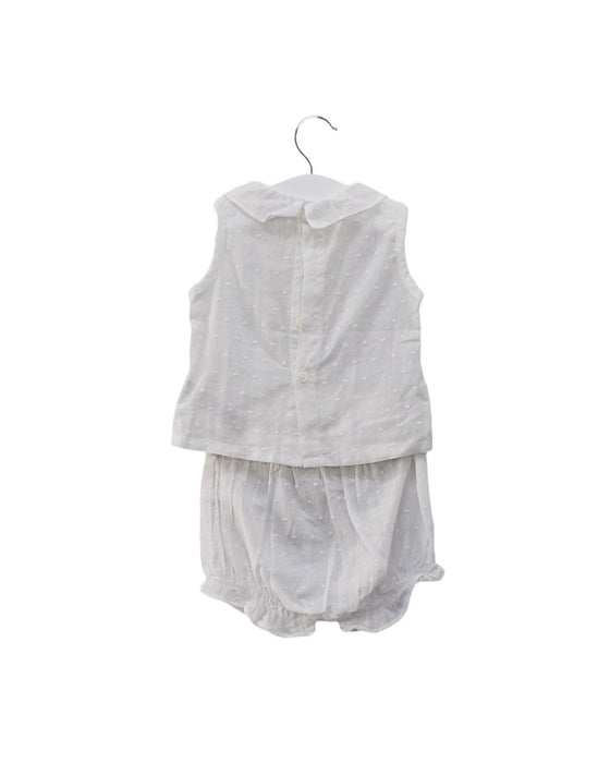 A White Shorts Sets from Dadati in size 0-3M for girl. (Front View)