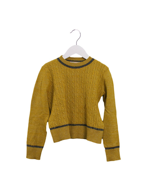 A Gold Knit Sweaters from Bonpoint in size 10Y for girl. (Front View)