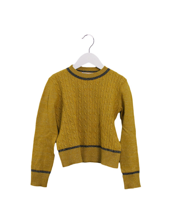 A Gold Knit Sweaters from Bonpoint in size 10Y for girl. (Front View)