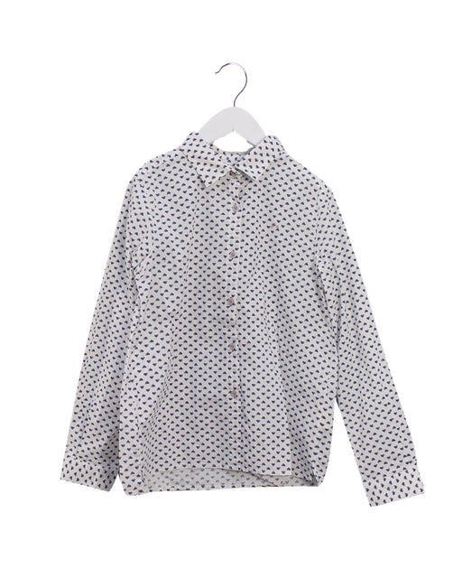 A White Shirts from Nanos in size 10Y for girl. (Front View)