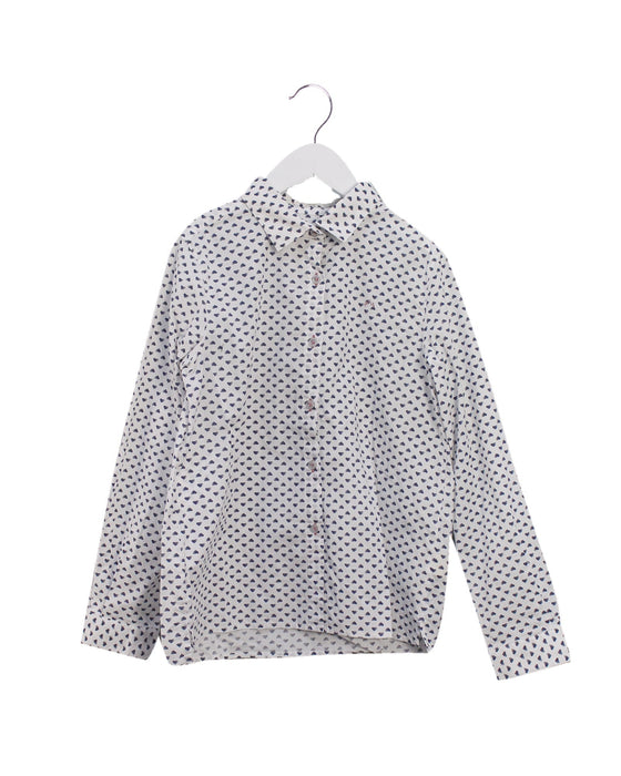 A White Shirts from Nanos in size 10Y for girl. (Front View)