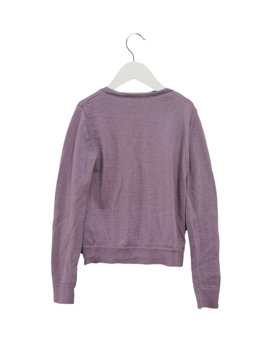 A Purple Cardigans from Bonpoint in size 10Y for girl. (Back View)