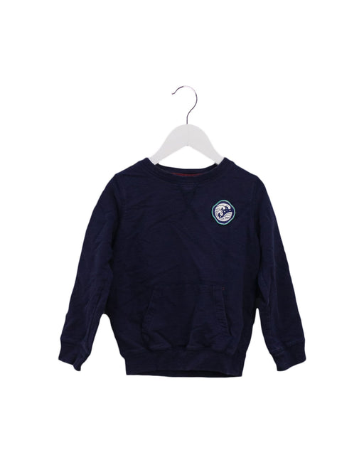 A Navy Crewneck Sweatshirts from Velveteen in size 5T for boy. (Front View)