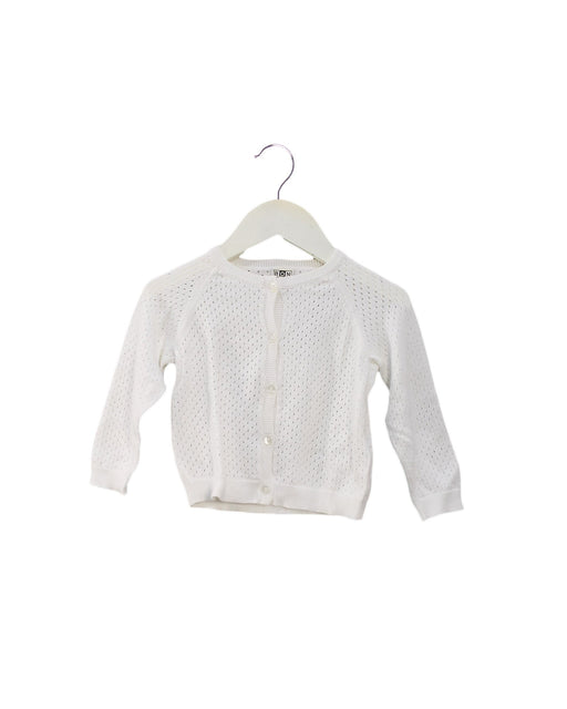 A Ivory Cardigans from Bonton in size 12-18M for girl. (Front View)