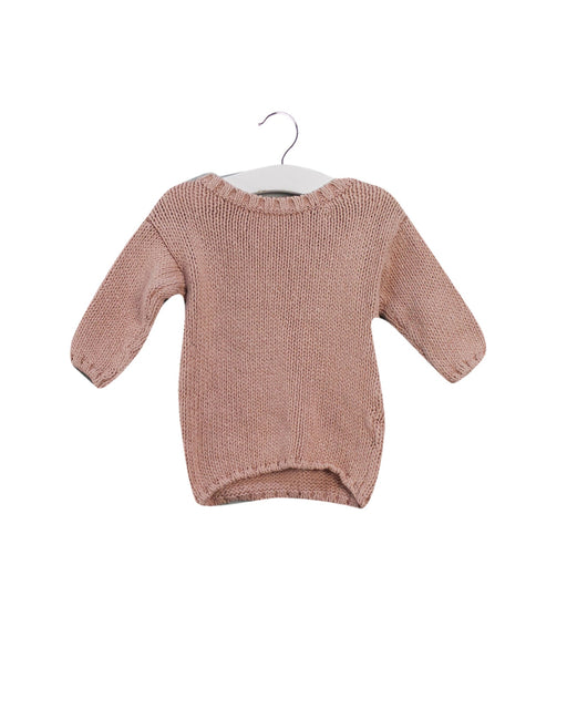 A Pink Sweater Dresses from Tocoto Vintage in size 3-6M for girl. (Front View)