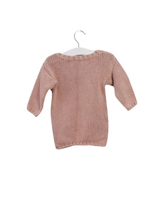 A Pink Sweater Dresses from Tocoto Vintage in size 3-6M for girl. (Back View)