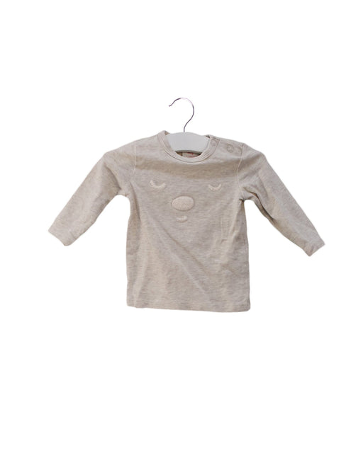 A Beige Long Sleeve Tops from Seed in size 0-3M for boy. (Front View)