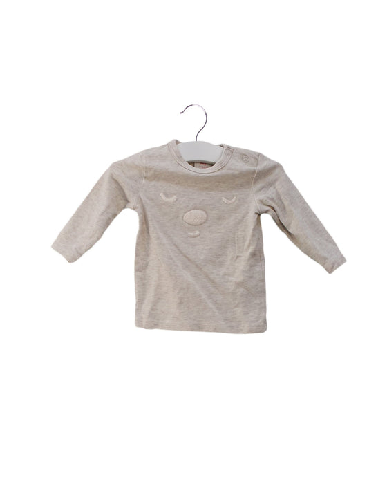 A Beige Long Sleeve Tops from Seed in size 0-3M for boy. (Front View)