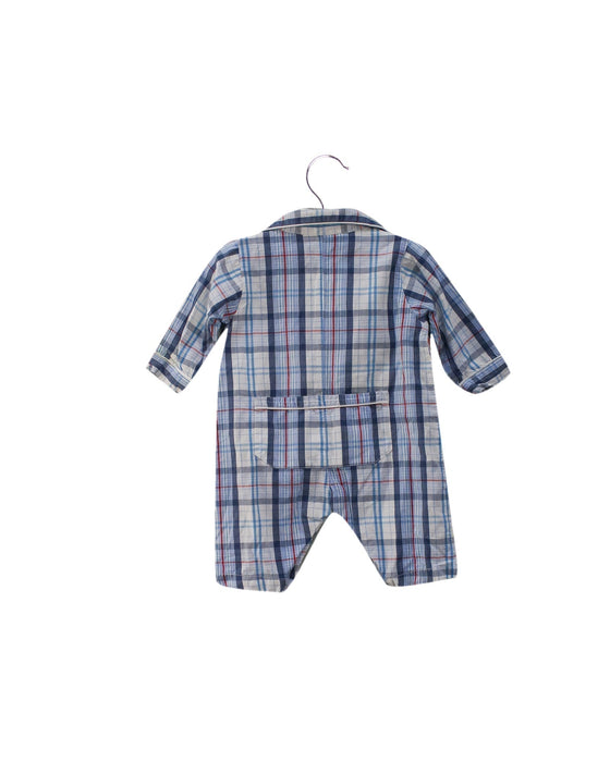 A Blue Onesies from The Little White Company in size 0-3M for boy. (Back View)