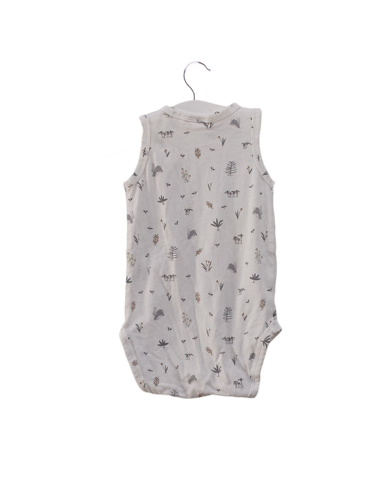 A White Sleeveless Bodysuits from Seed in size 0-3M for girl. (Back View)