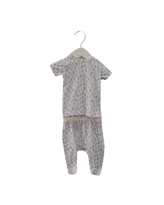 A Grey Pyjama Sets from Seed in size 0-3M for girl. (Front View)