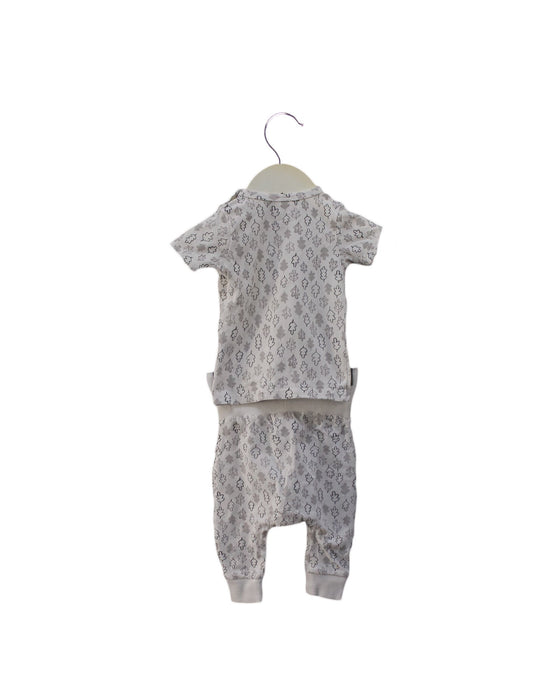 A Grey Pyjama Sets from Seed in size 0-3M for girl. (Back View)