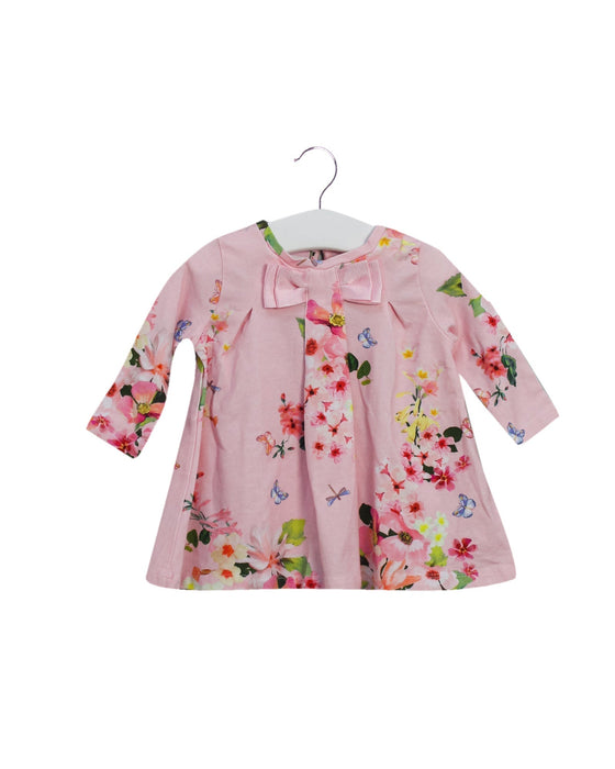 A Pink Long Sleeve Dresses from Baker by Ted Baker in size 0-3M for girl. (Front View)
