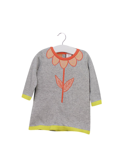 A Grey Sweater Dresses from Seed in size 3-6M for girl. (Front View)