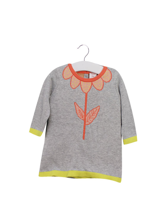 A Grey Sweater Dresses from Seed in size 3-6M for girl. (Front View)