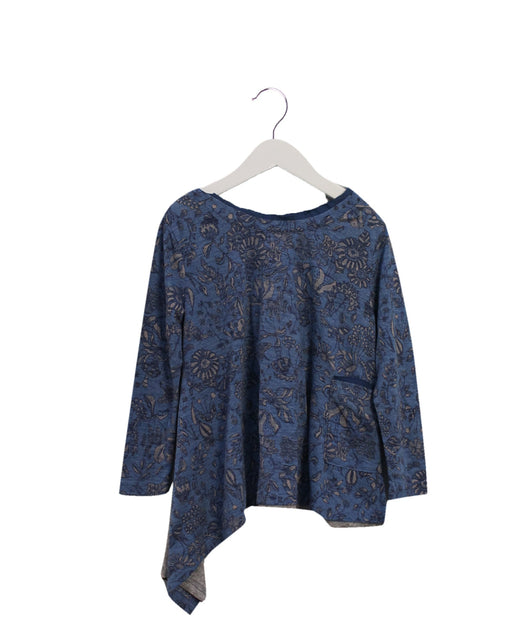 A Blue Long Sleeve Tops from As Know As Ponpoko in size 4T for girl. (Front View)
