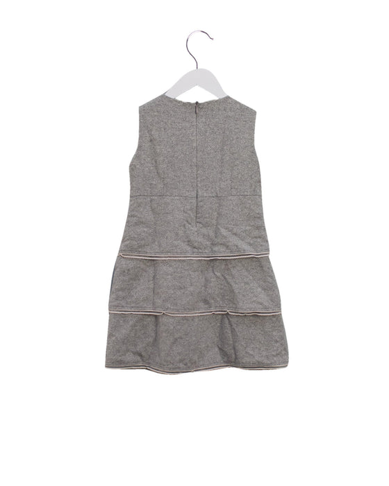 A Grey Sleeveless Dresses from Nicholas & Bears in size 4T for girl. (Back View)
