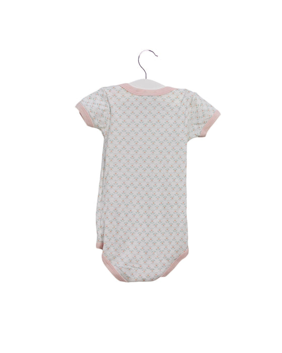 A Green Short Sleeve Bodysuits from Petit Bateau in size 3-6M for girl. (Back View)