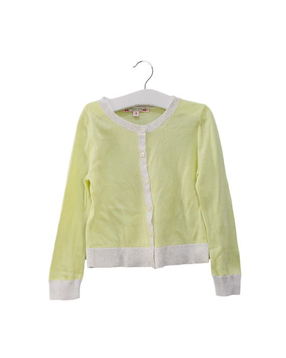 A Yellow Cardigans from Bonpoint in size 4T for girl. (Front View)