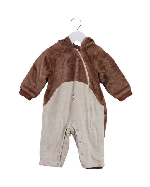 A Brown Long Sleeve Jumpsuits from Chickeeduck in size 6-12M for boy. (Front View)