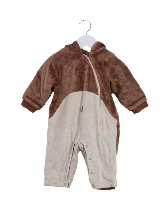 A Brown Long Sleeve Jumpsuits from Chickeeduck in size 6-12M for boy. (Front View)