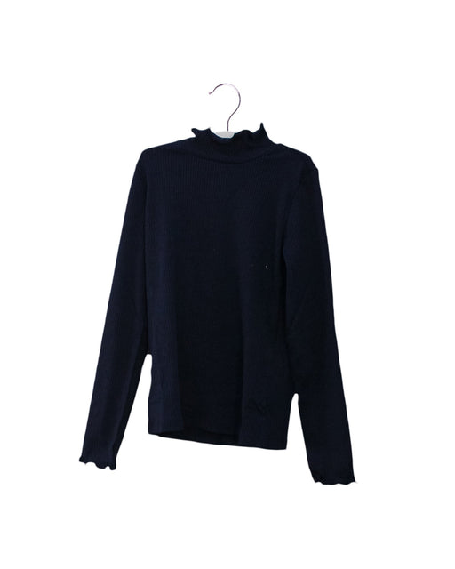 A Navy Long Sleeve Tops from Janie & Jack in size 6T for girl. (Front View)