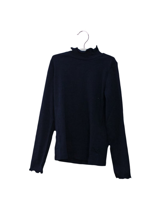 A Navy Long Sleeve Tops from Janie & Jack in size 6T for girl. (Front View)
