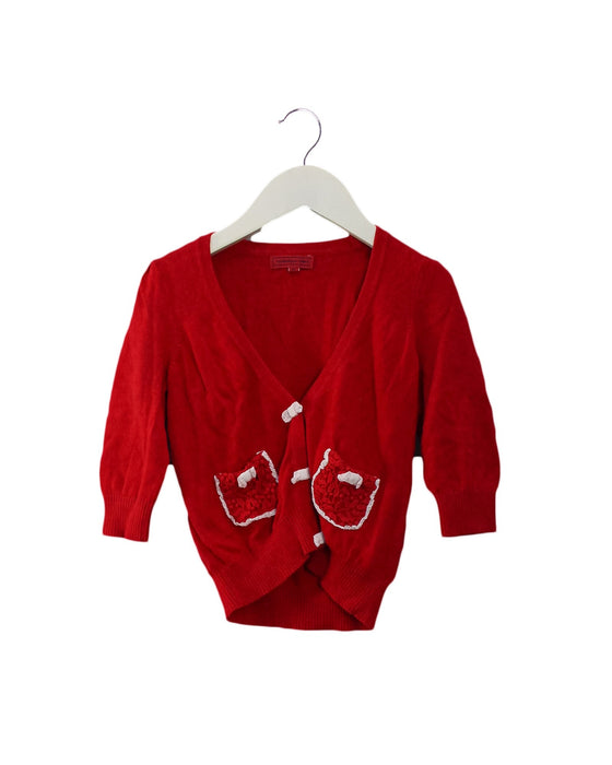 A Red Cardigans from Nicholas & Bears in size 3T for girl. (Front View)