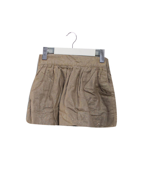 A Gold Short Skirts from Excuse My French in size 4T for girl. (Front View)