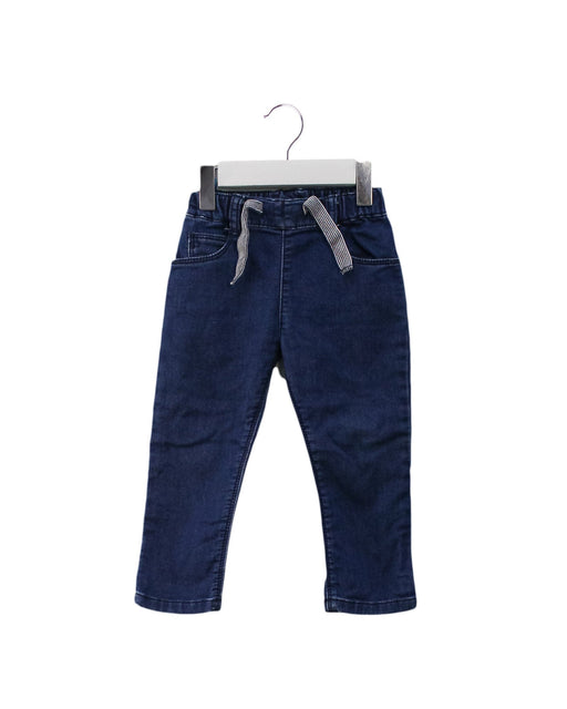 A Blue Jeans from Petit Bateau in size 12-18M for boy. (Front View)