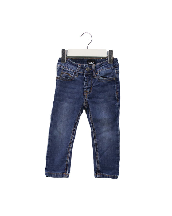 A Blue Jeans from Hudson in size 12-18M for boy. (Front View)