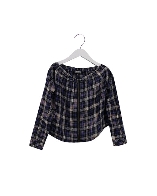 A Purple Long Sleeve Tops from izzue in size 7Y for girl. (Front View)