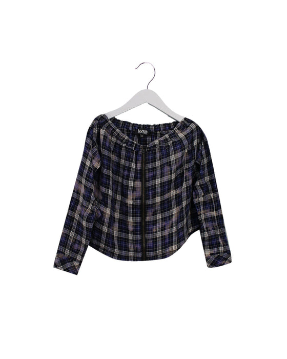 A Purple Long Sleeve Tops from izzue in size 7Y for girl. (Front View)