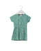 A Green Short Sleeve Dresses from Petit Bateau in size 3-6M for girl. (Front View)