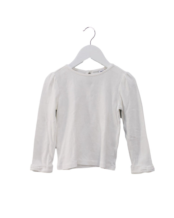 A White Long Sleeve Tops from Janie & Jack in size 2T for girl. (Front View)