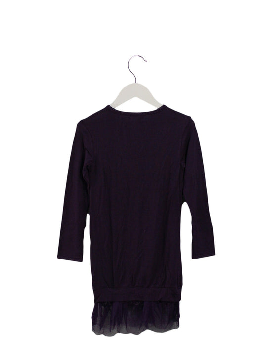 A Purple Long Sleeve Tops from La Compagnie des Petits in size 6T for girl. (Back View)