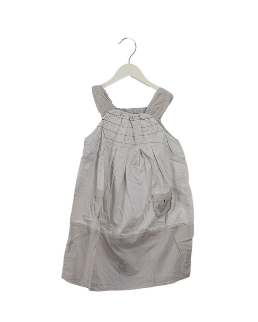 A Grey Sleeveless Dresses from Wafflish Waffle in size 9Y for girl. (Front View)