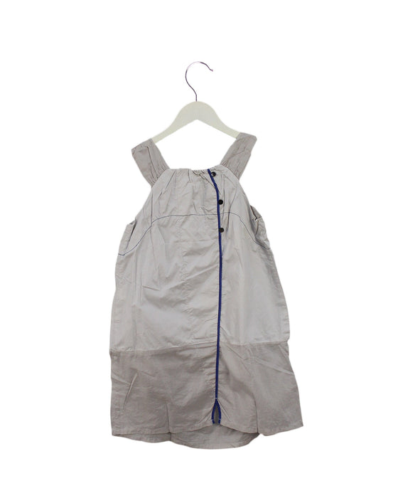 A Grey Sleeveless Dresses from Wafflish Waffle in size 9Y for girl. (Back View)