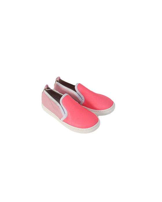 A Pink Slip Ons from Jacadi in size 4T for girl. (Front View)