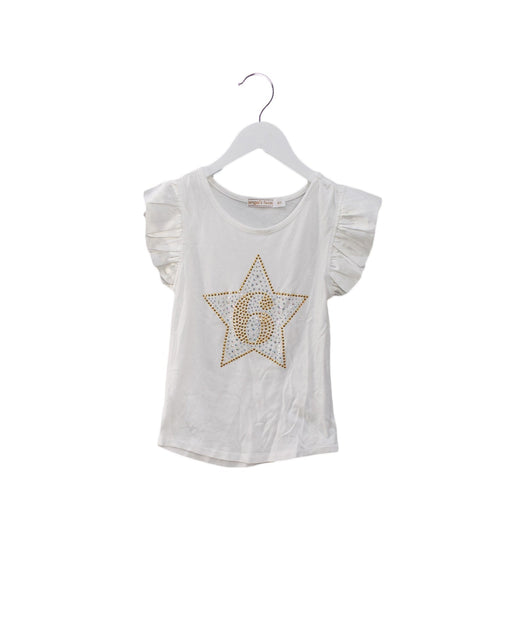 A White Sleeveless Tops from Angel's Face in size 6T for girl. (Front View)