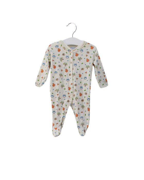A Ivory Long Sleeve Jumpsuits from Jojo Maman Bébé in size 0-3M for boy. (Front View)