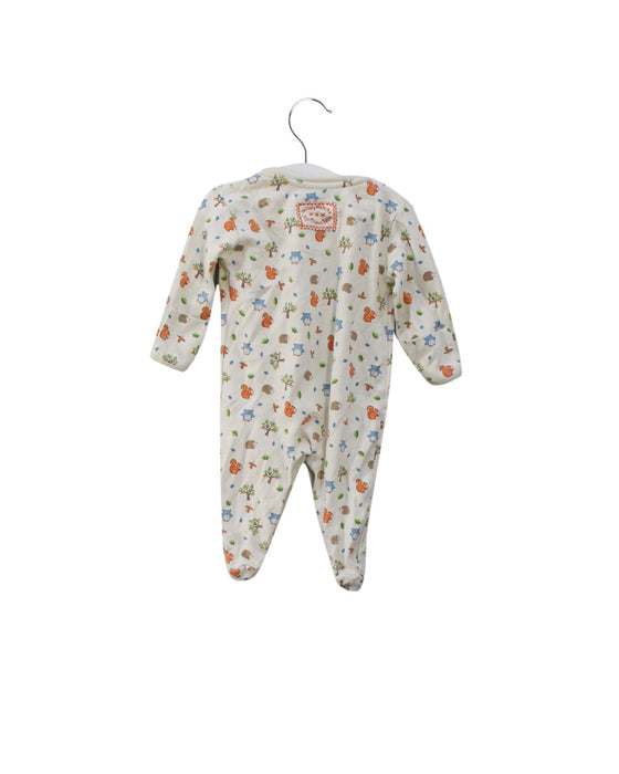 A Ivory Long Sleeve Jumpsuits from Jojo Maman Bébé in size 0-3M for boy. (Back View)