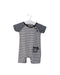 A Navy Short Sleeve Rompers from Jojo Maman Bébé in size 3-6M for boy. (Front View)