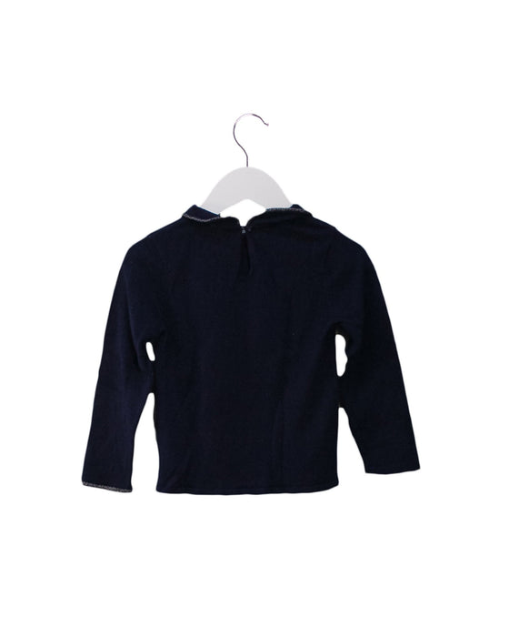 A Navy Knit Sweaters from Jacadi in size 3T for girl. (Back View)