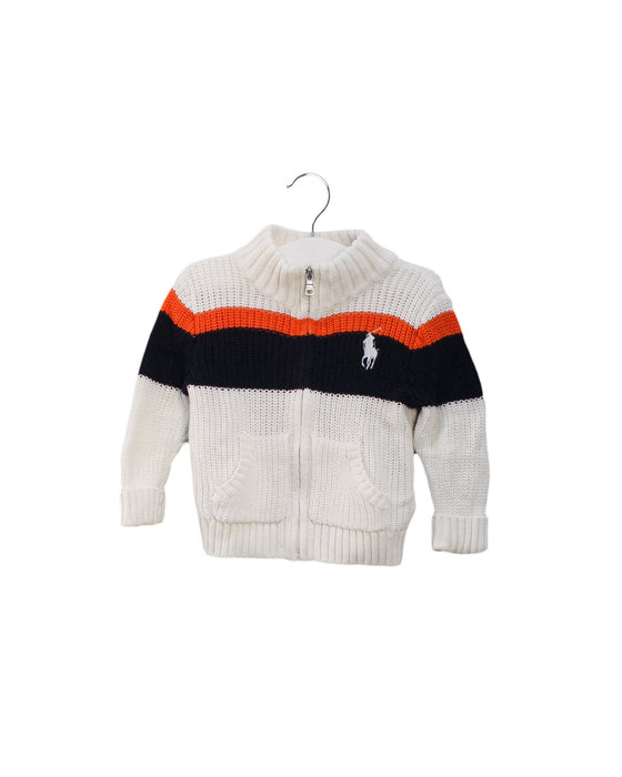 A White Knit Sweaters from Ralph Lauren in size 6-12M for boy. (Front View)