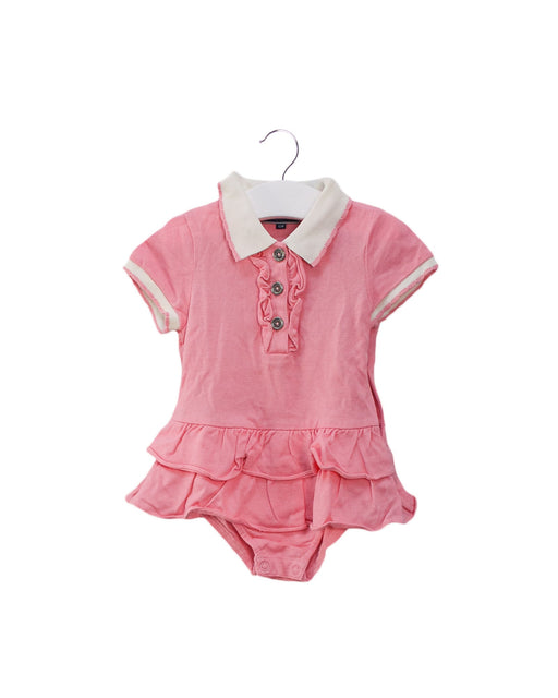 A Pink Short Sleeve Bodysuits from Nicholas & Bears in size 6-12M for girl. (Front View)