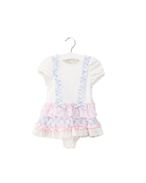 A Ivory Short Sleeve Bodysuits from Nicholas & Bears in size 6-12M for girl. (Front View)
