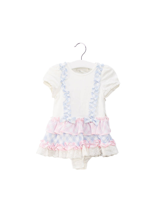 A Ivory Short Sleeve Bodysuits from Nicholas & Bears in size 6-12M for girl. (Front View)