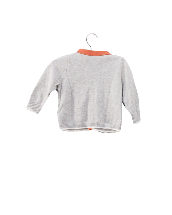 A Grey Cardigans from Bonpoint in size 6-12M for girl. (Back View)