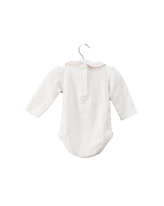 A Ivory Long Sleeve Bodysuits from Janie & Jack in size 0-3M for girl. (Back View)